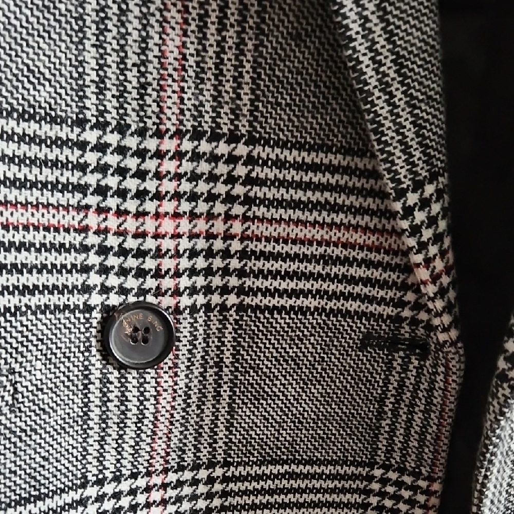 Anine Bing Size S Black and White Checkered Blazer - Picture 2 of 9